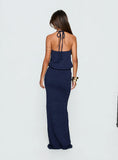 Sungold Halter Maxi Dress Navy