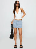 My Way Skort Blue Gingham