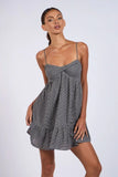 Gracie Black Gingham Cami Mini Dress