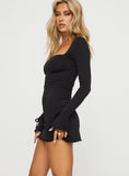 Dalzine Long Sleeve Mini Dress Black Tall