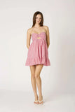 Argie Red Gingham Strapless Romper