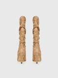 Such A Charmer Faux Suede Scrunch Boot Tan