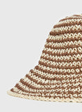 Celestea Woven Bucket Hat Tan Brown