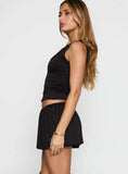 Facades One Shoulder Ruched Set Black