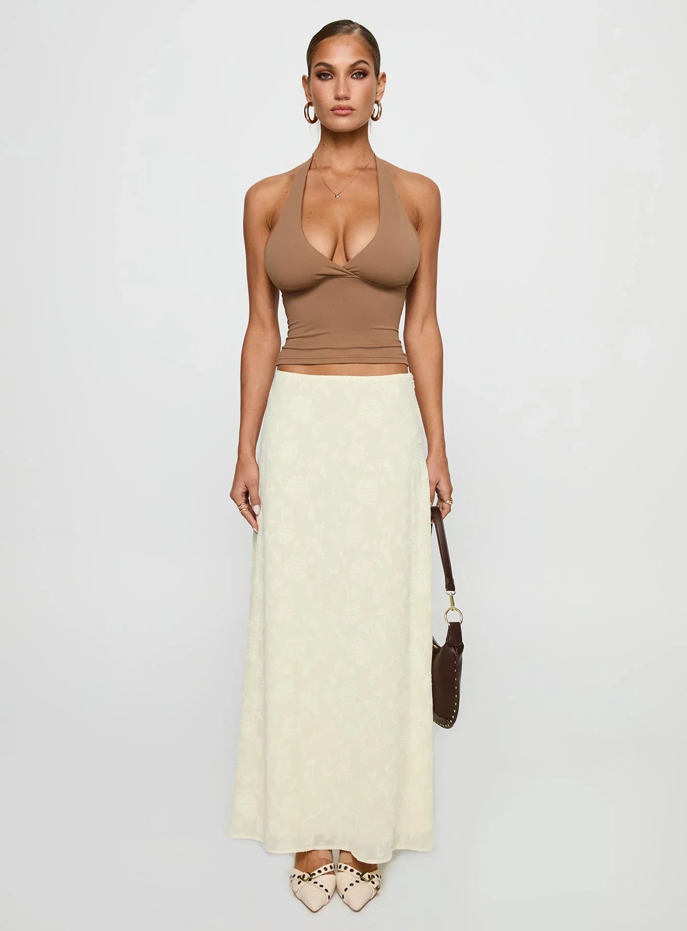 Su Casa Low Waist Maxi Skirt Yellow