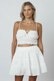 Evelyn White Two Piece Mini Dress