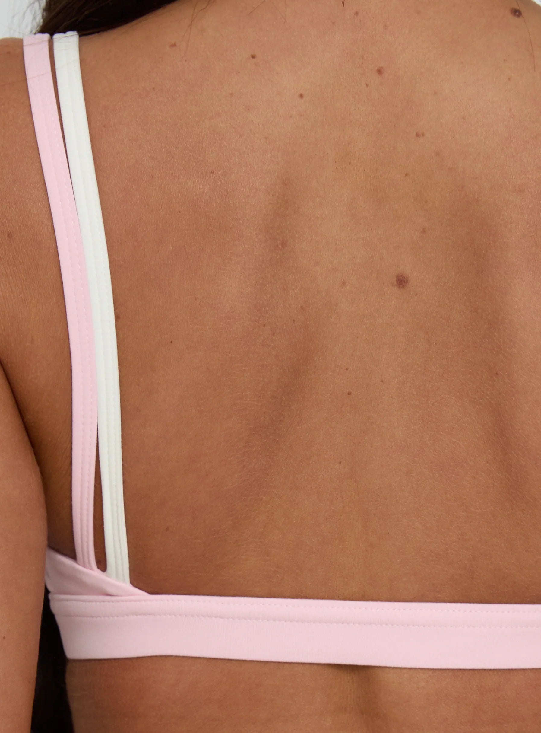 Exhilarate Layered Crop Top Pink / White