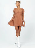 Lets Dance Mini Dress Brown