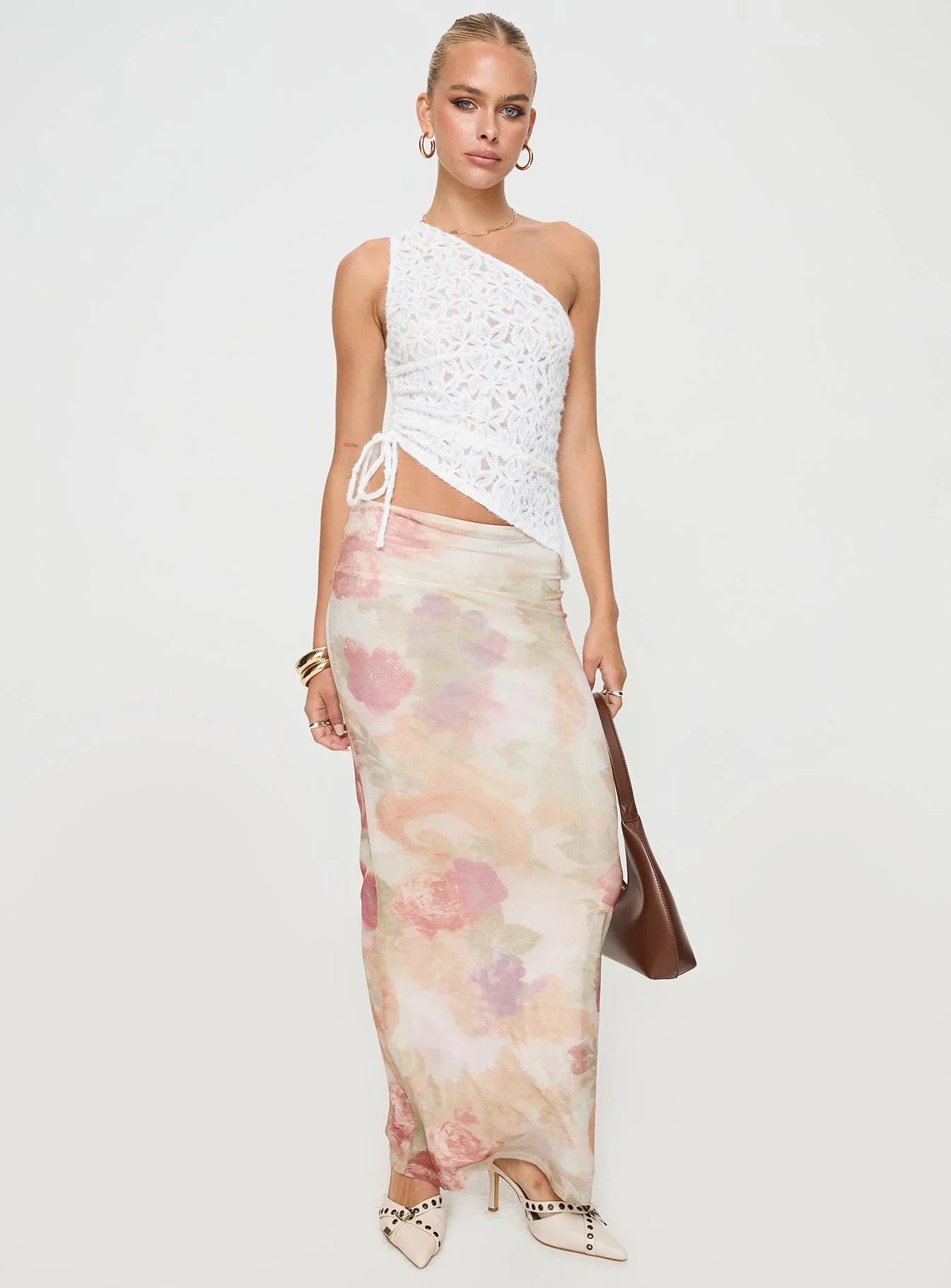 Sensua One Shoulder Top White