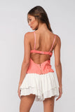 Hard to Ignore Coral Corset Top