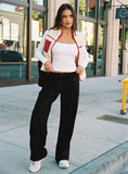 Senna Sherling Vest Jacket Cream Red