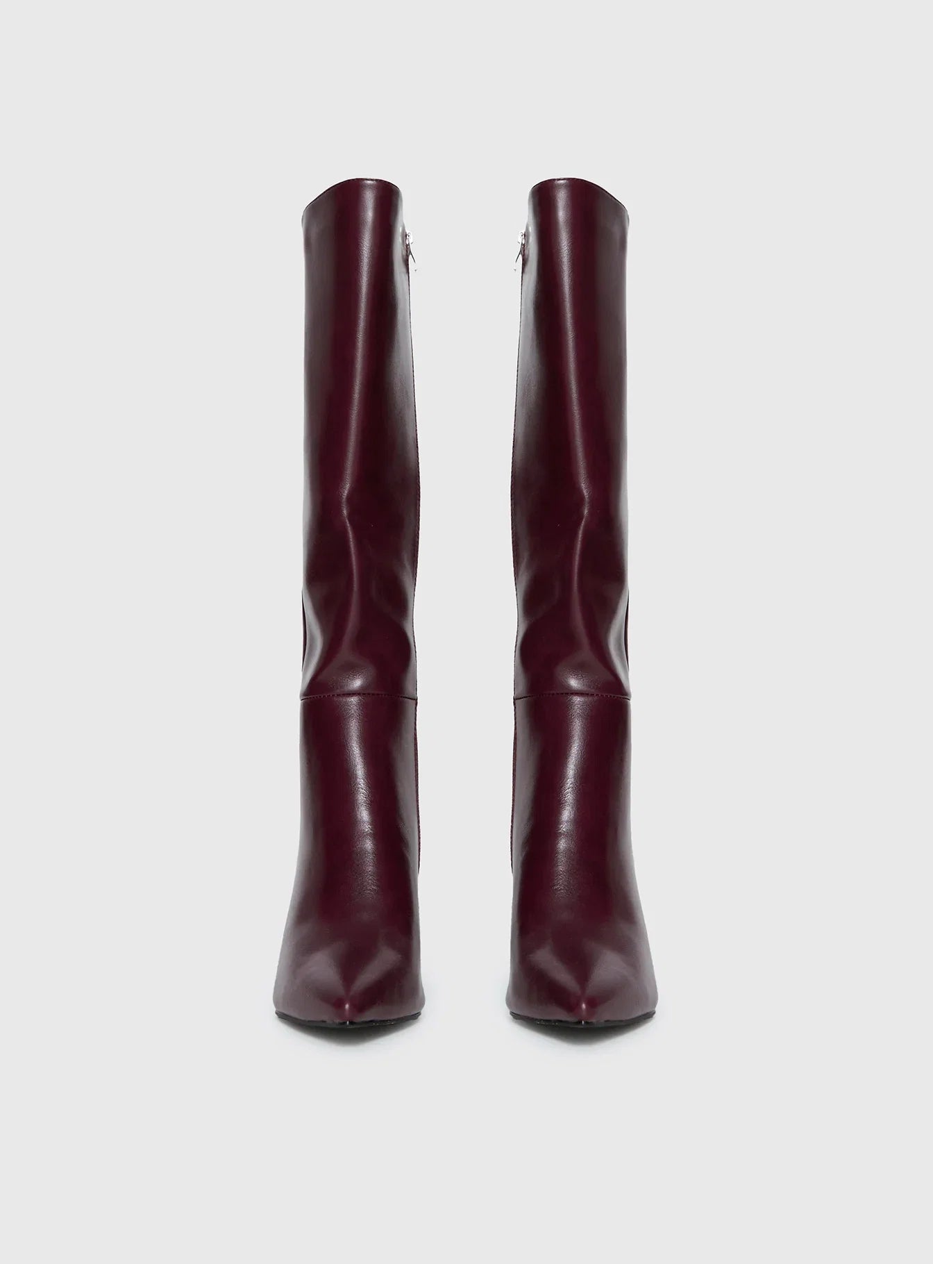 Harrie Knee High Boots Burgundy
