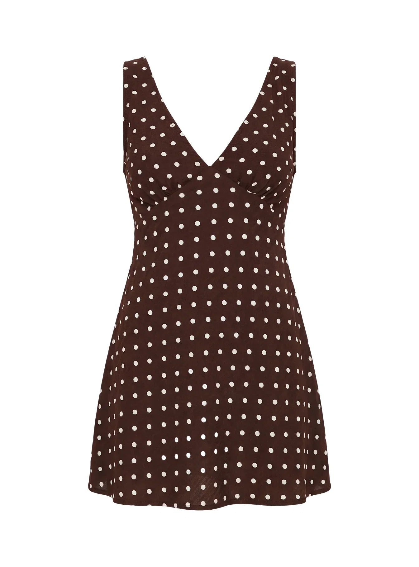 Nellie Mini Dress Brown Polka Dot Tall