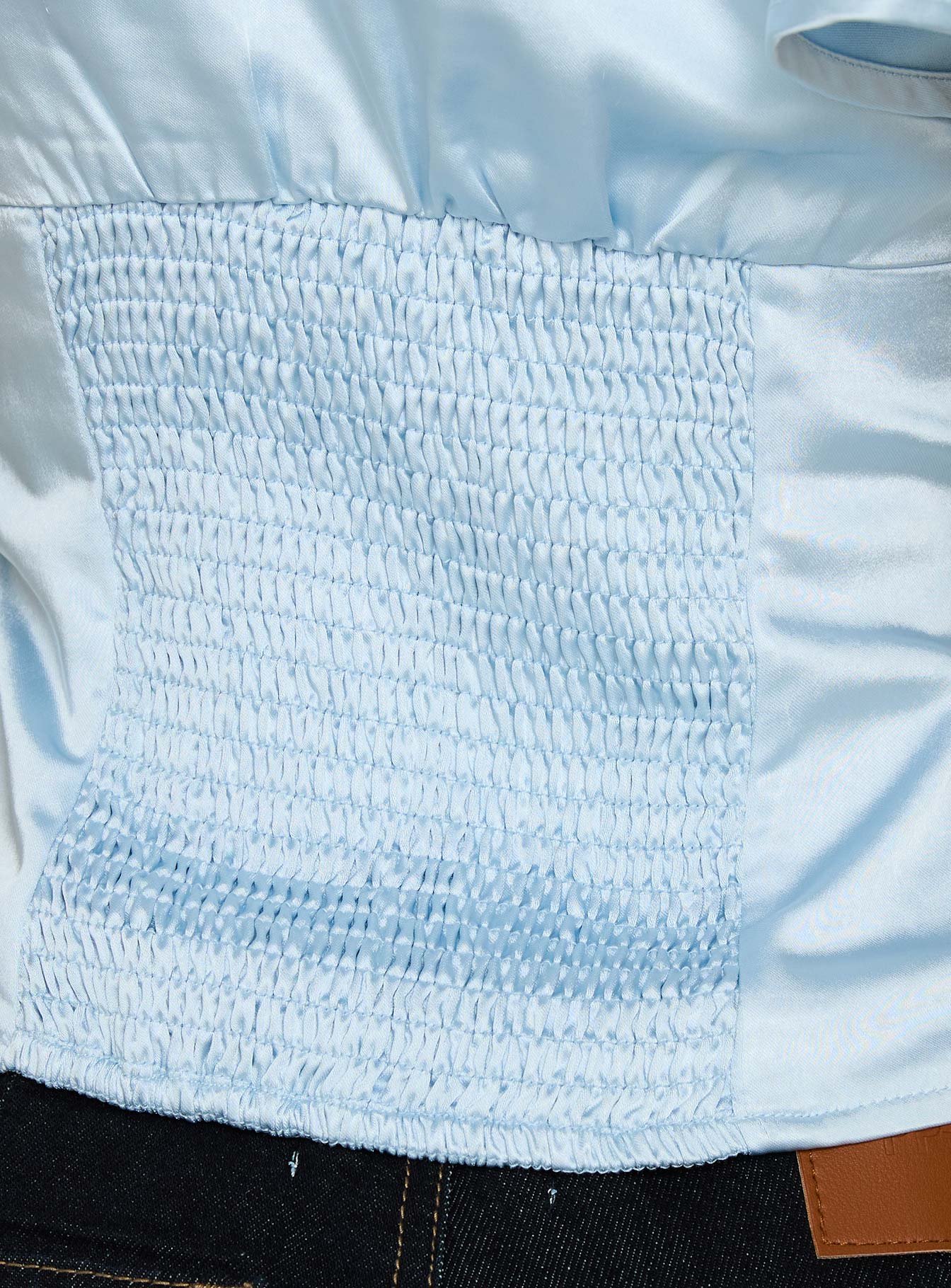 Sun Will Rise Tie Detail Top Blue