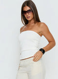 Aubrialla Strapless Top White