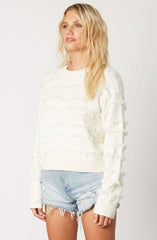 Hailey Ivory Fringe Sweater