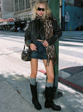 Apatow Knee High Socks Grey