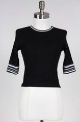 Ruled Out Black Ringer Sweater