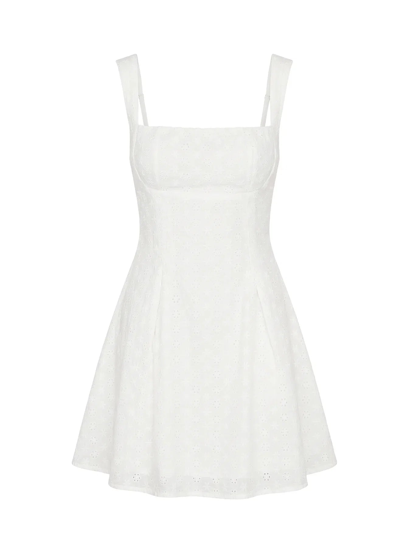 Xanthus Embroidered Mini Dress White