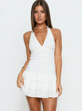 Zevra Ruched Playsuit White