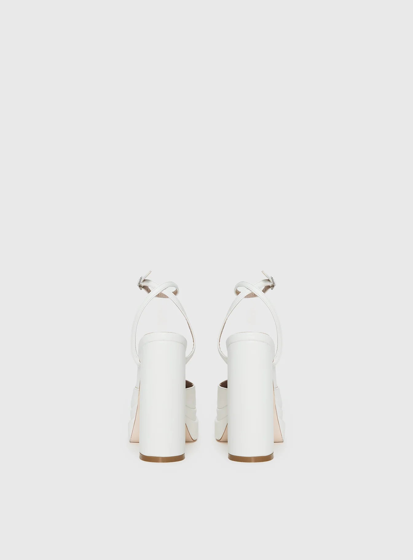 Alto Platform Heels Matte White