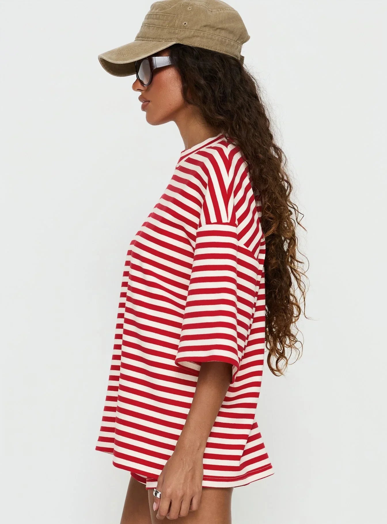 Bryanne Short Sleeve Top Red Stripe