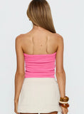 Lissey Strapless Knit Top Pink