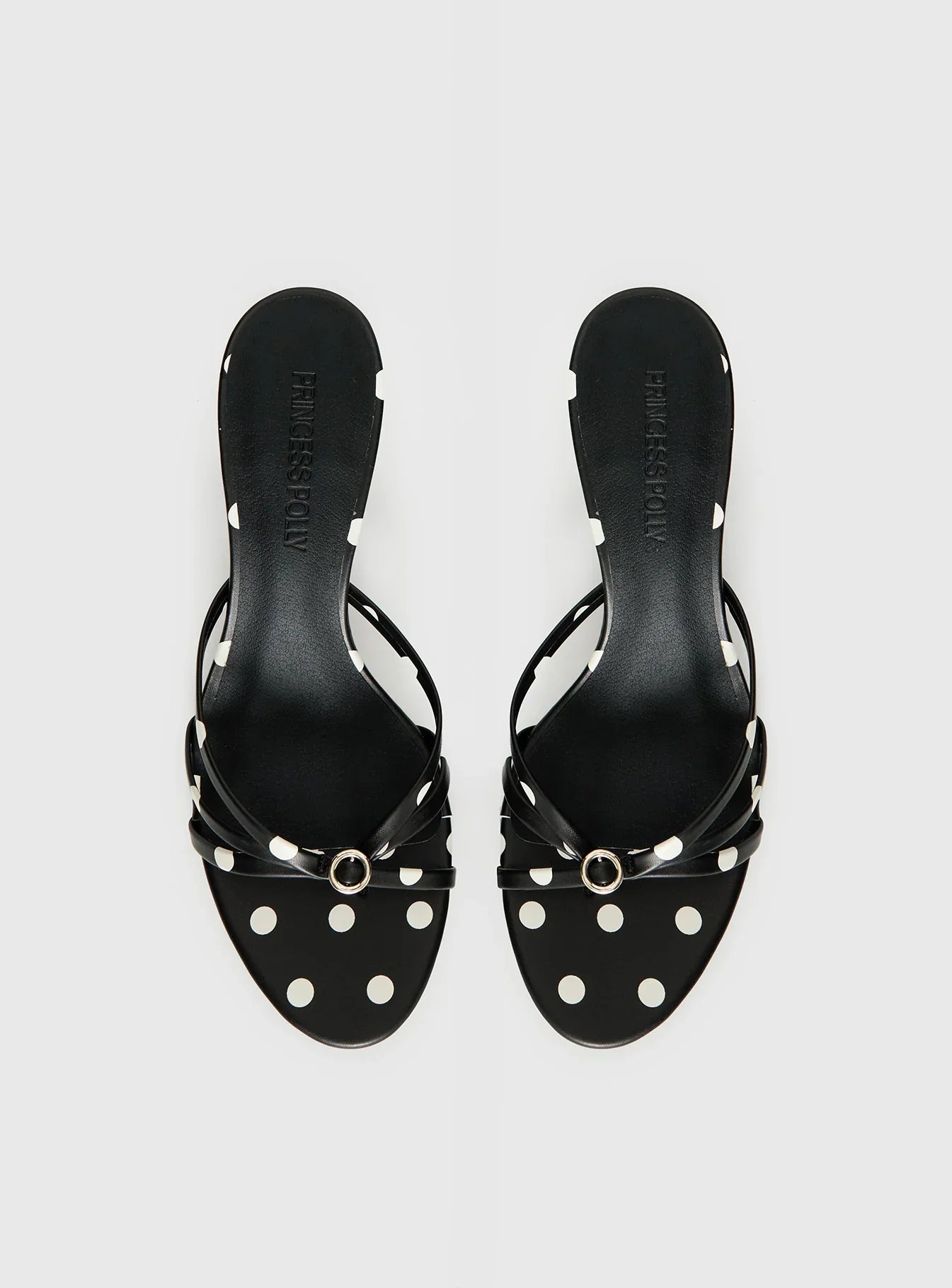 For The Rush Kitten Heels Black Polka