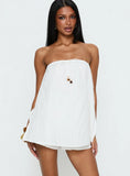 Isafelia Strapless Playsuit Off White