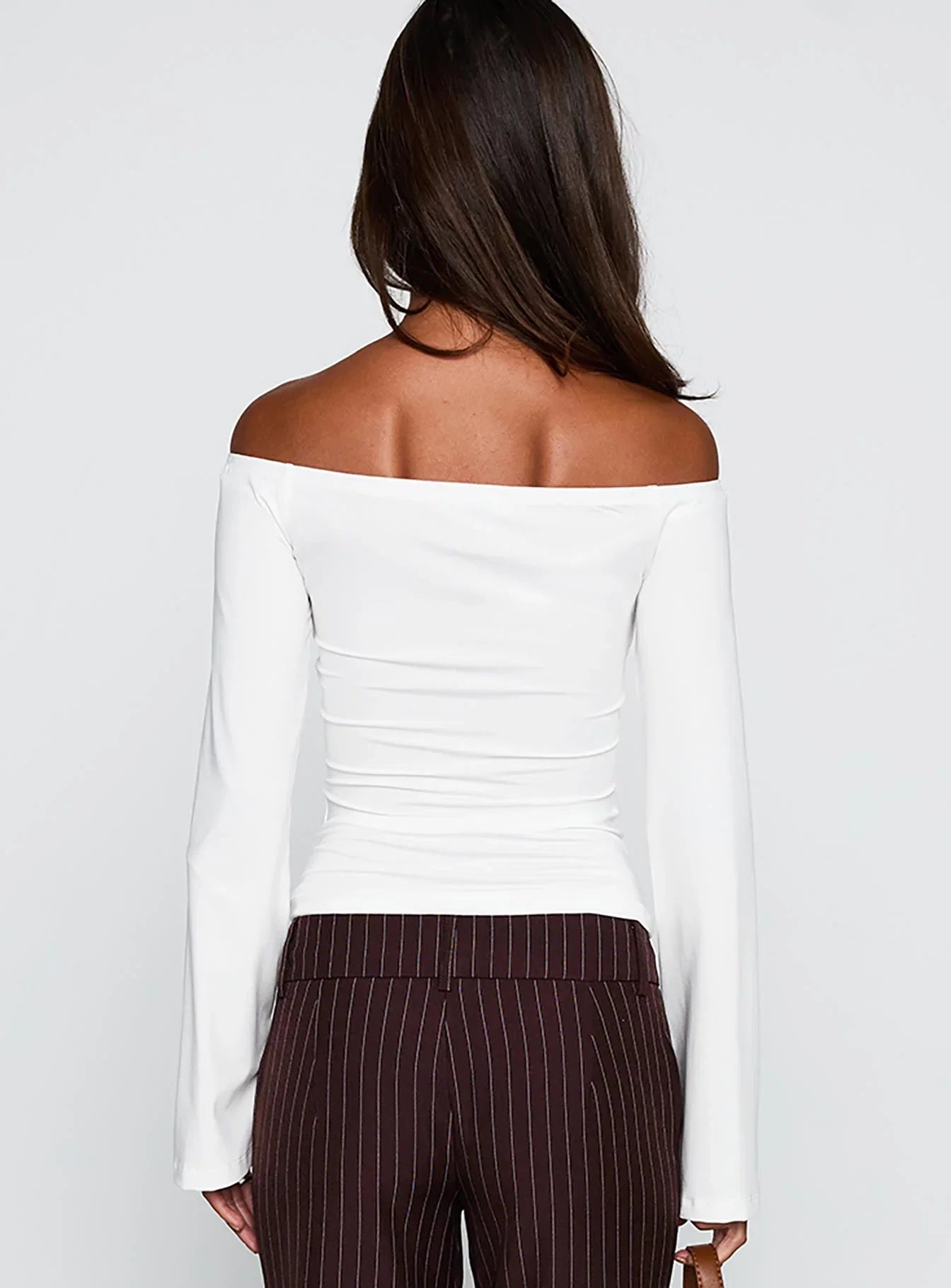 Nevah Long Sleeve Top White
