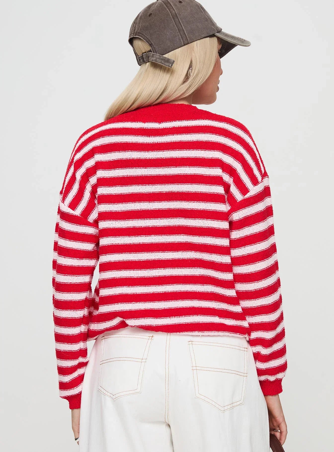 Freeze Knit Sweater Red
