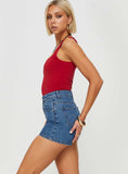 Tropicana Denim Shorts Mid Wash Petite