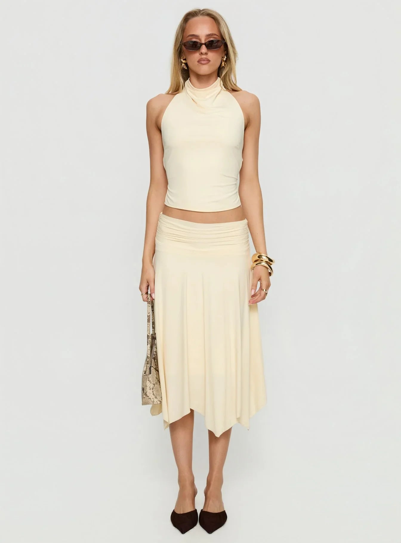 Scenic Route High Neck Top Yellow