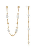 Ettika Double Piercing Freshwater Pearl Earrings