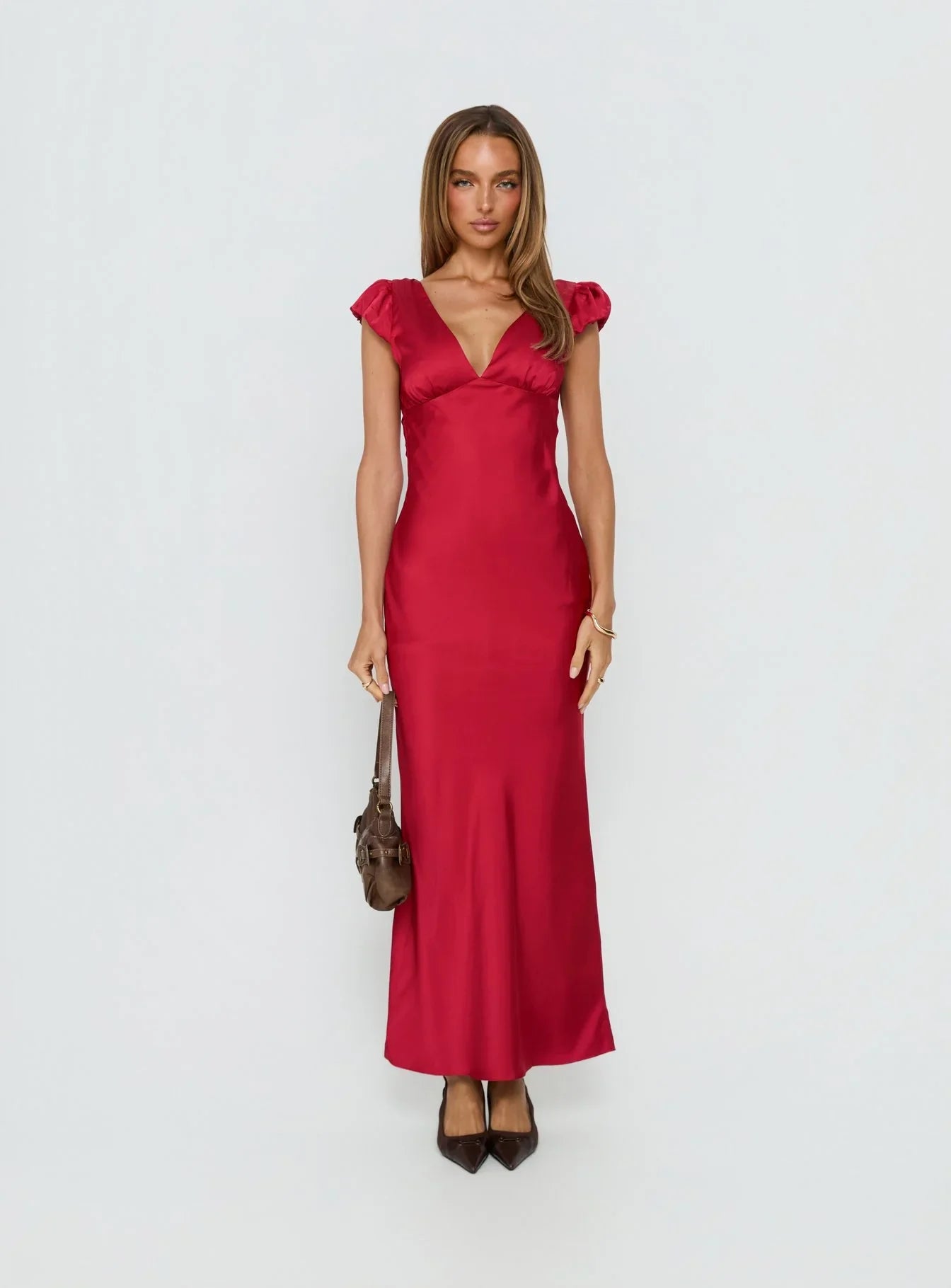 Forest Hill Backless Maxi Dress Red