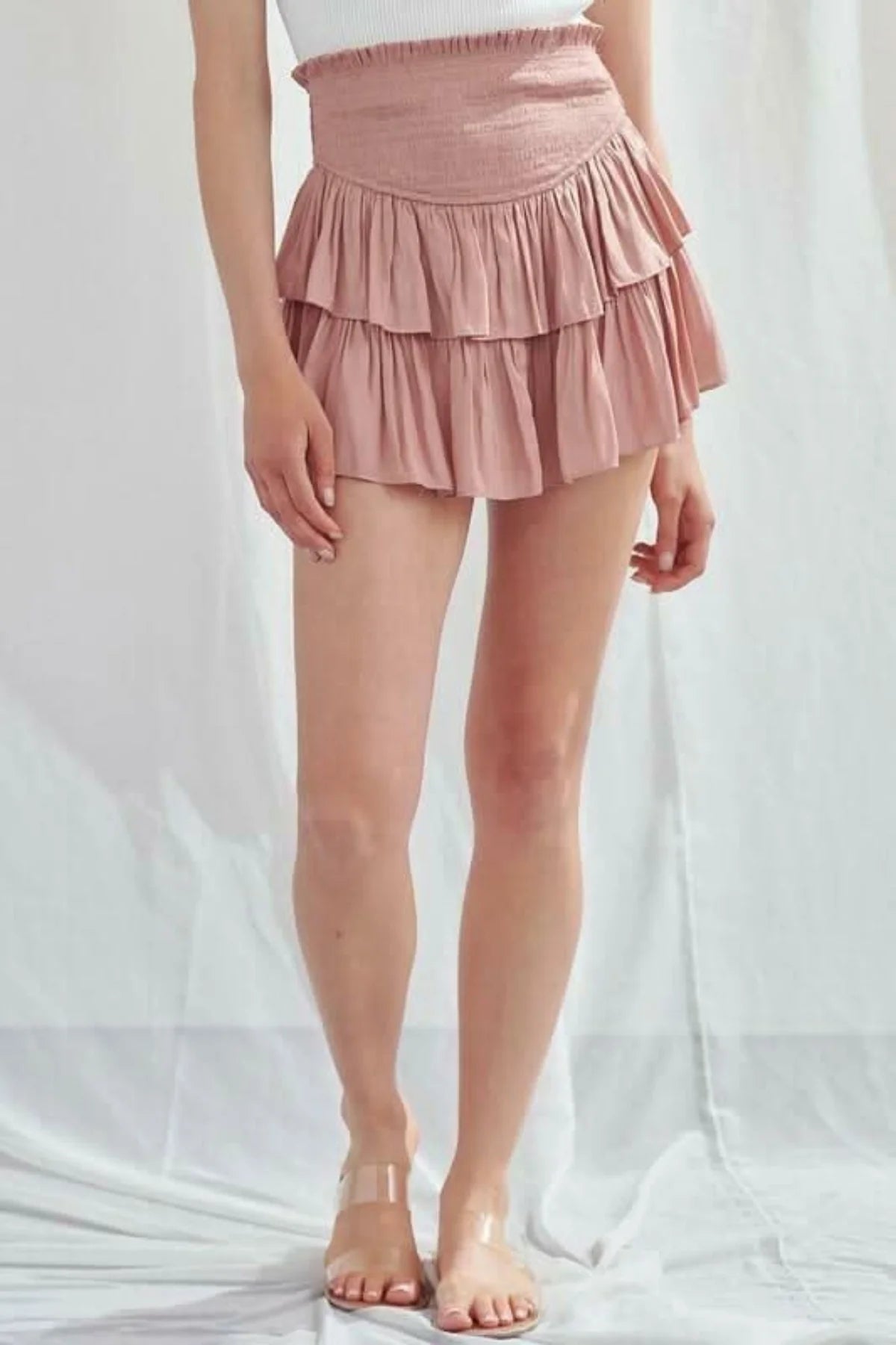Monaco Rosette Ruffled Skort