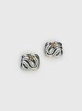 Heavenly Dream Square Earrings Gold Silver