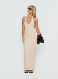 Sakiri Halter Maxi Dress Cream
