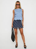 Orellia Mini Skirt Blue Check