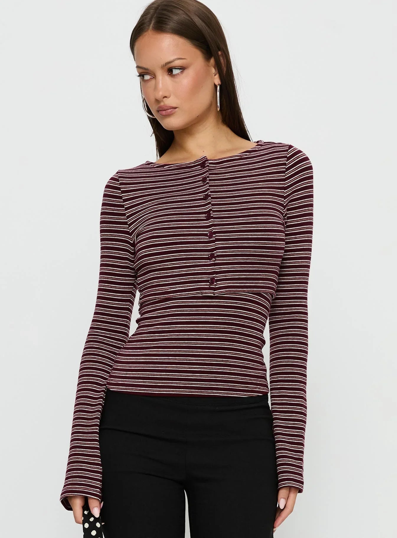 Spence Layered Top Multi Stripe
