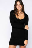Mercy Black Bustier Bodycon Dress