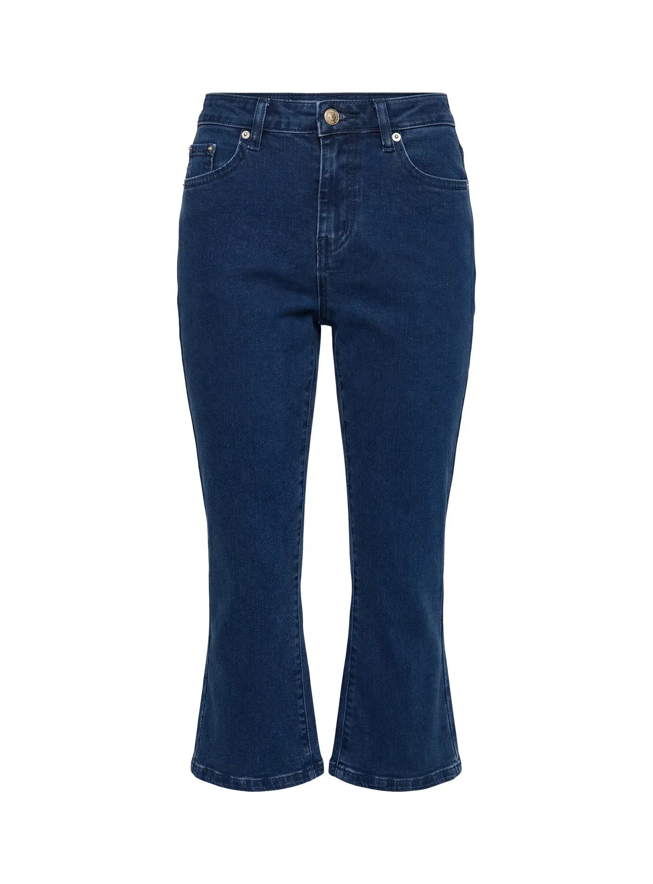 Kissimo Kick Flare Capri Pants Indigo Blue
