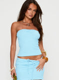 Nolani Strapless Top Blue Stripe