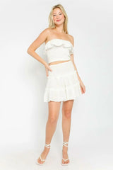 Take Me With You Optic White Two Piece Dress