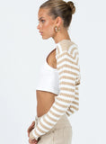Aytan Bolero Sweater Beige White