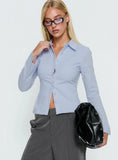 Emersonne Button Up Top Blue