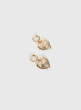 Giabella Heart Earrings Gold