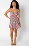 Viviane Pink Floral Babydoll Mini Dress