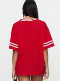 Austin Texas Sports Jersey Top Red