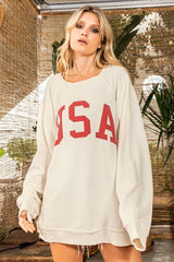Team USA Cream Graphic Sweatshirt